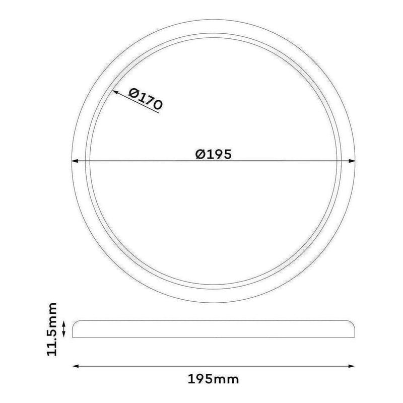 Load image into Gallery viewer, Iluma 12v Slimline Touch Dimmable LED Downlight 6000k 195mm White