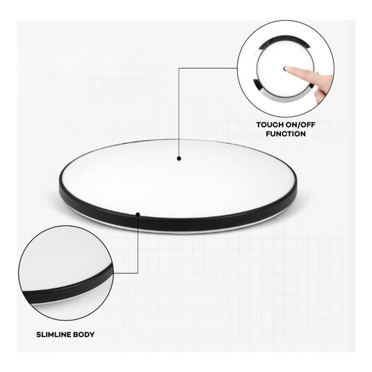Iluma 12v Slimline Touch On / Off LED Downlight 60mm Cool White Light - Chrome