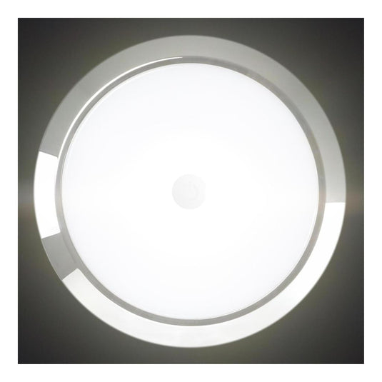 Iluma 12v Slimline Touch On / Off LED Downlight Blue / White Light 140mm Chrome
