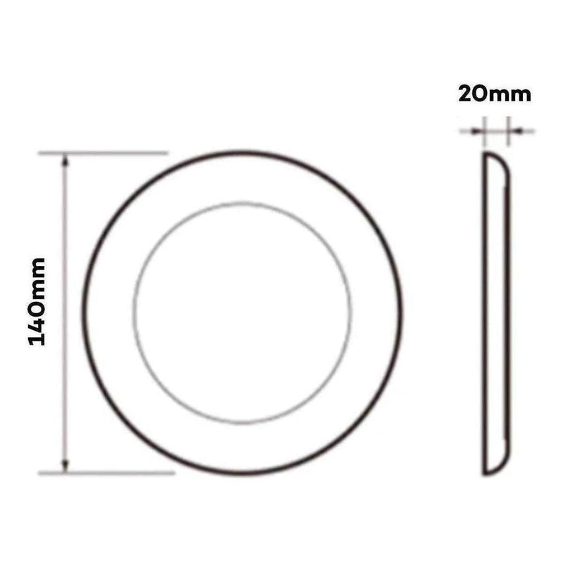 Load image into Gallery viewer, Iluma 12v Slimline Touch On / Off LED Downlight Blue / White Light 140mm Chrome