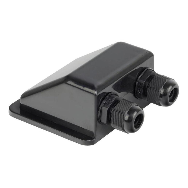Load image into Gallery viewer, Iluma Double Cable Entry Junction Housing Box Gland for Solar Panel Wiring Black ILU-BEB