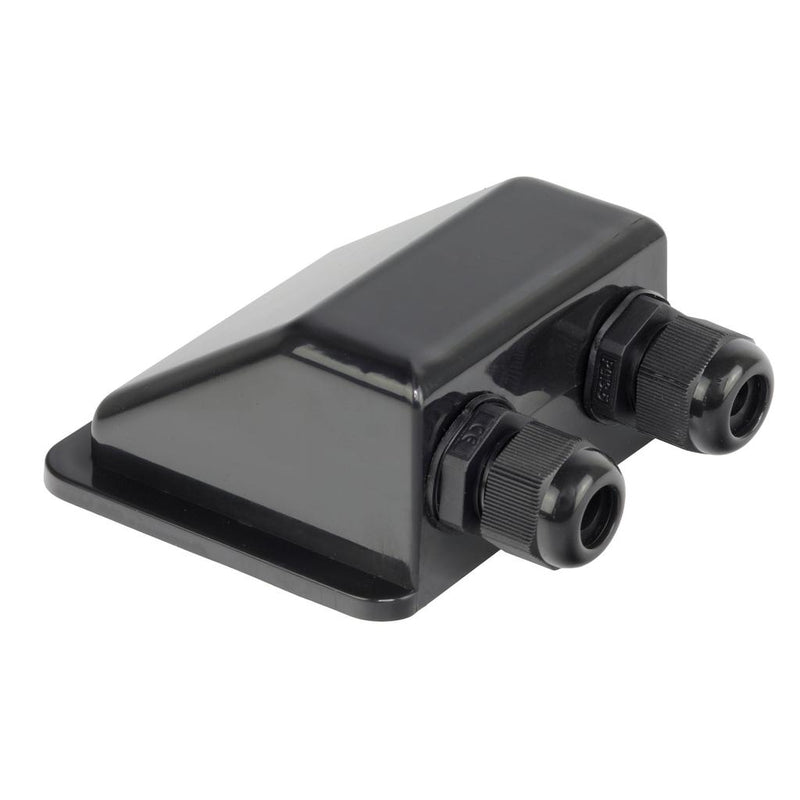 Load image into Gallery viewer, Iluma Double Cable Entry Junction Housing Box Gland for Solar Panel Wiring Black