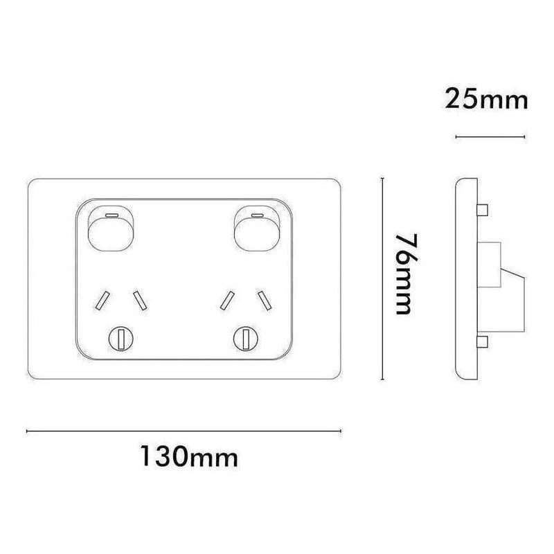 Load image into Gallery viewer, Iluma Double Pole 10A Double GPO PowerPoint White