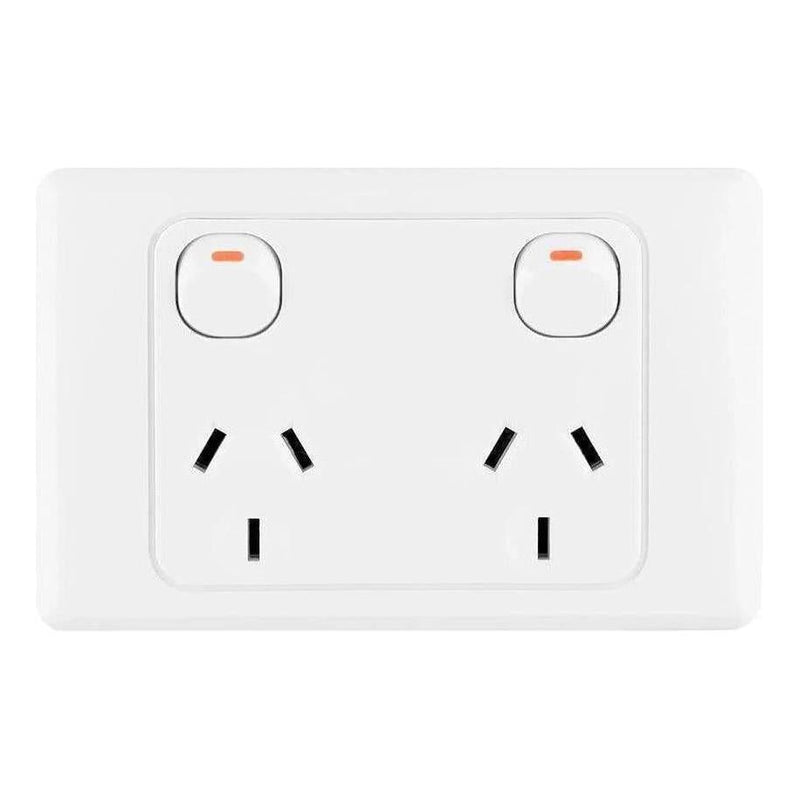 Load image into Gallery viewer, Iluma Double Pole 10A Double GPO PowerPoint White