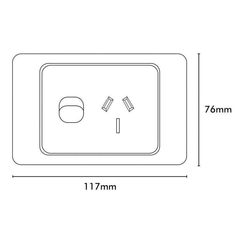 Load image into Gallery viewer, Iluma Double Pole 10A Single GPO PowerPoint White