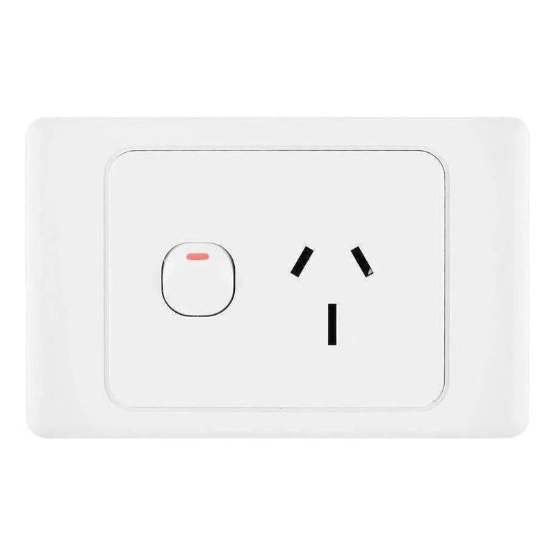 Load image into Gallery viewer, Iluma Double Pole 10A Single GPO PowerPoint White
