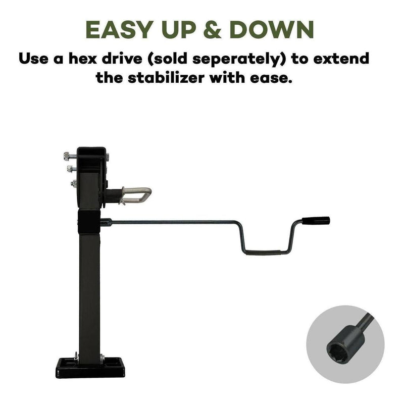 Load image into Gallery viewer, Iluma Drop Down Stabilizer leg Corner Steadies 420mm Black