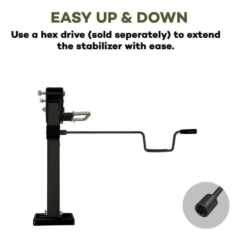 Load image into Gallery viewer, Iluma Drop Down Stabilizer leg Corner Steadies 420mm Black