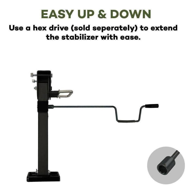 Load image into Gallery viewer, Iluma Drop Down Stabilizer leg Corner Steadies 720mm Black