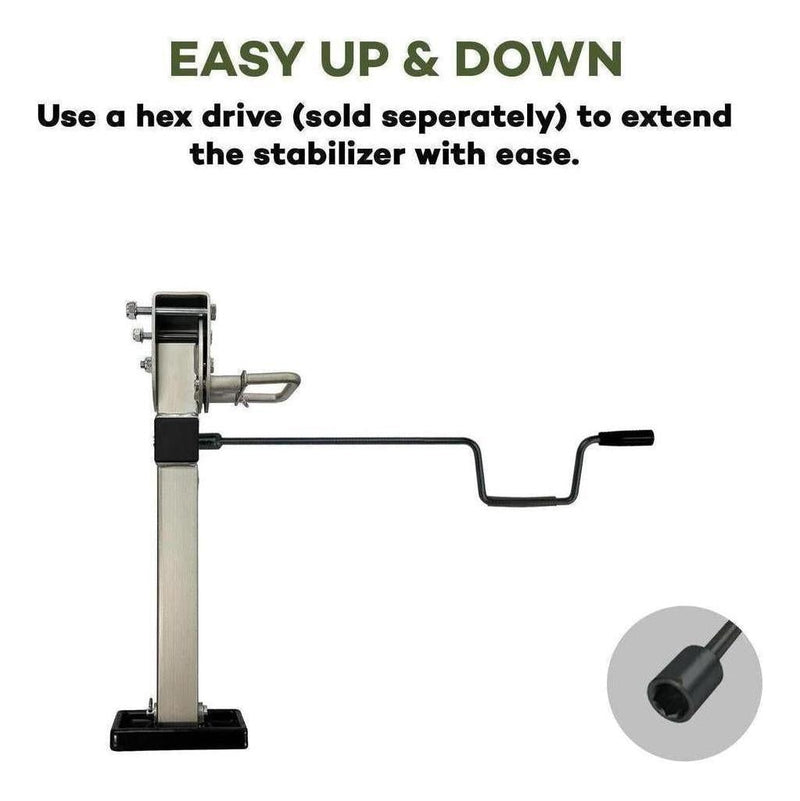 Load image into Gallery viewer, Iluma Drop Down Stabilizer leg Corner Steadies 720mm Zinc