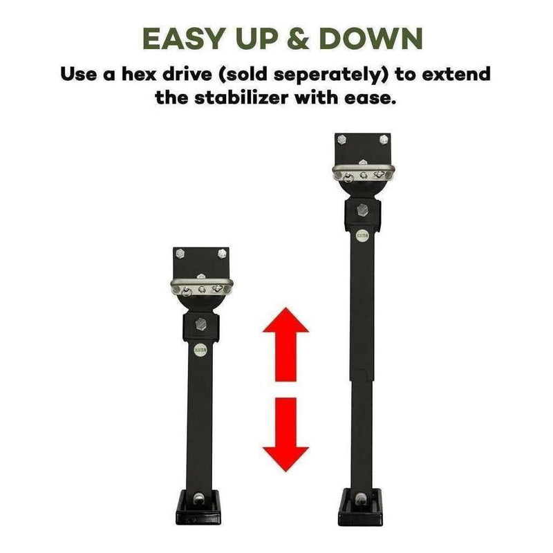 Load image into Gallery viewer, Iluma Drop Down Stabilizer Leg Corner Steadies 820mm Black