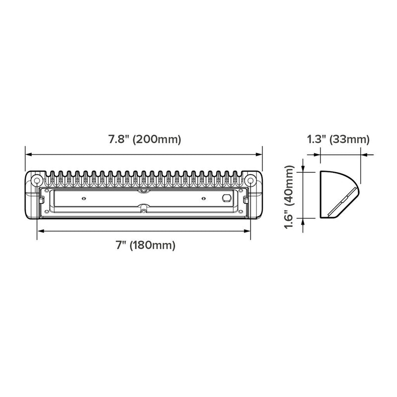 Load image into Gallery viewer, Iluma LED 8" 200mm Awning Amber/White Bug Light IP67 Black