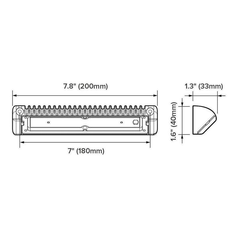 Load image into Gallery viewer, Iluma LED 8" 200mm Awning Amber/White Bug Light IP67 Black