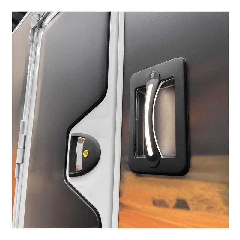 Load image into Gallery viewer, Iluma Led Dimmable Grab Handle White Light with Blue Night Light Black Bargman Style