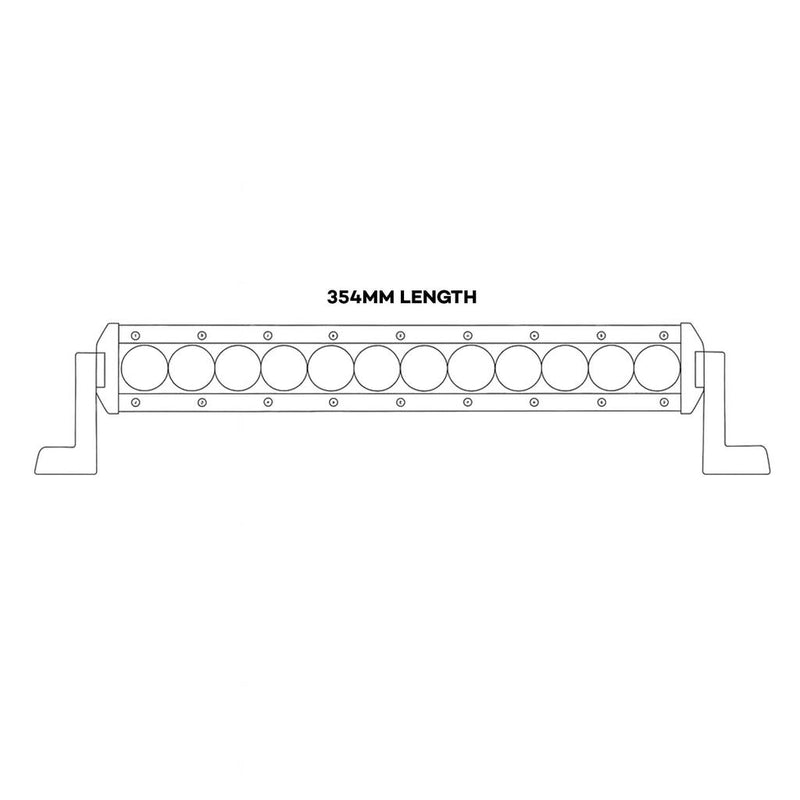 Load image into Gallery viewer, Iluma Light Bar 3W Cree 12 LED 14" 354mm Length Flood Beam Black
