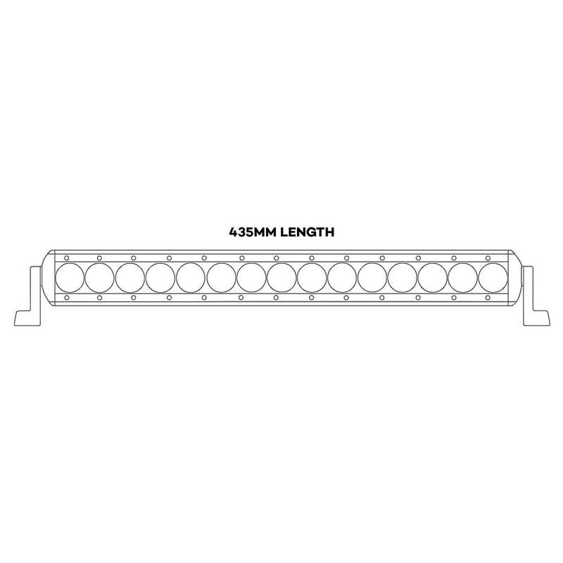 Load image into Gallery viewer, Iluma Light Bar 3W Cree 15 LED 17" 435mm Length Flood Beam Black