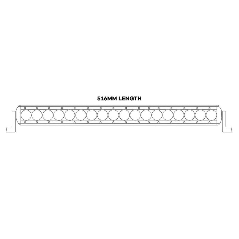Load image into Gallery viewer, Iluma Light Bar 3W Cree 18 LED 20" 516mm Length Flood Beam Black