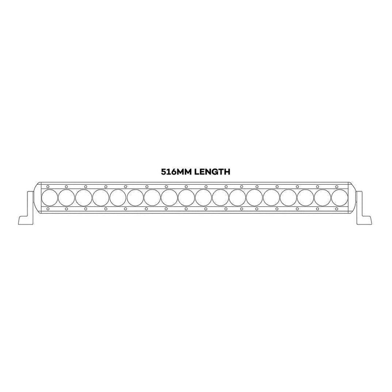Load image into Gallery viewer, Iluma Light Bar 3W Cree 18 LED Amber/White Bug Light 20" 516mm Length Flood Beam Black