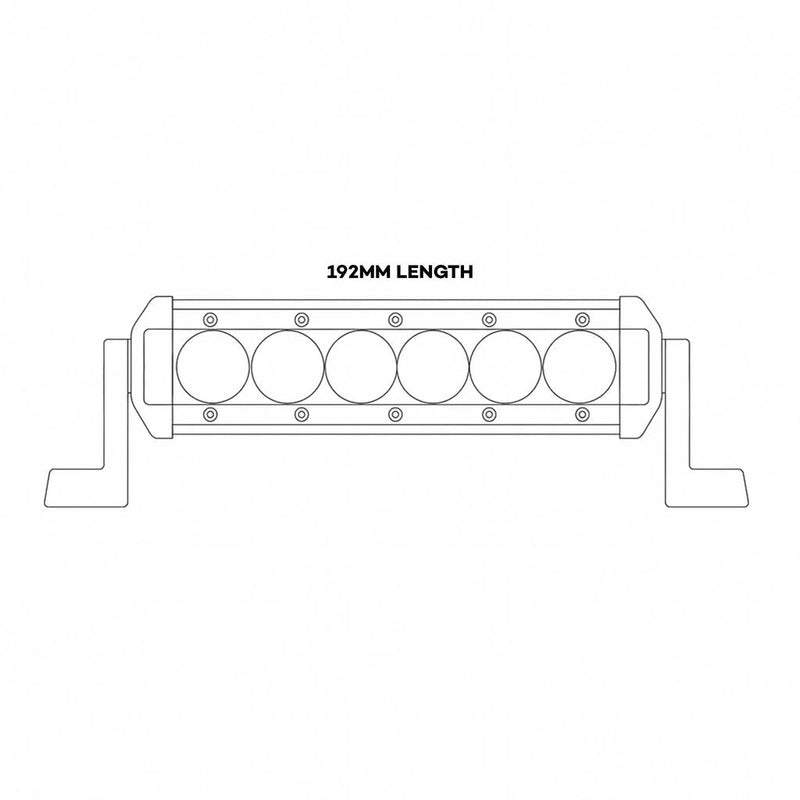 Load image into Gallery viewer, Iluma Light Bar 3W Cree 6 LED 7.5" 192mm Length Flood Beam Black