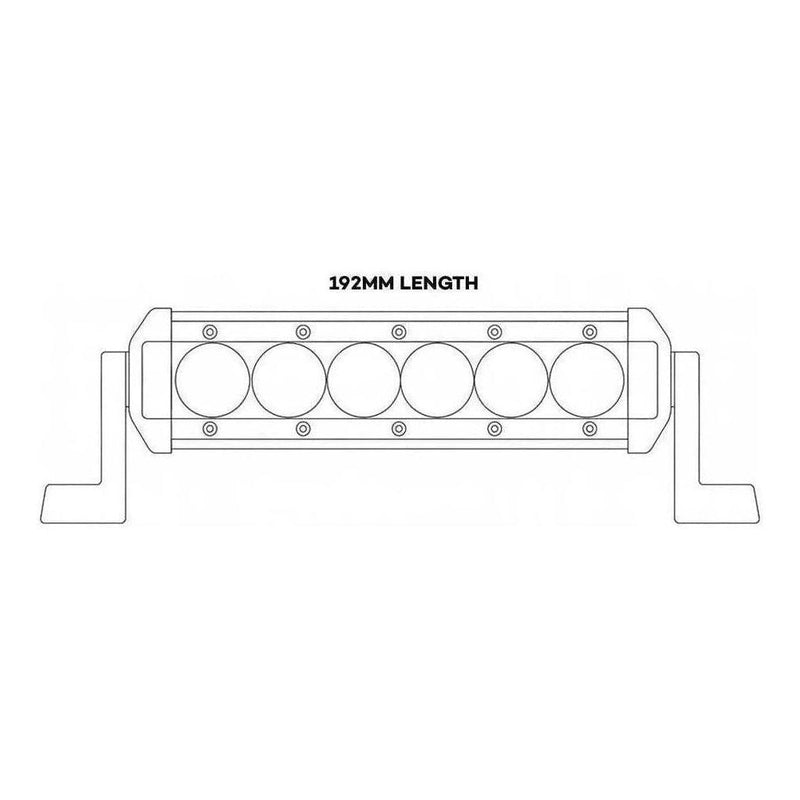 Load image into Gallery viewer, Iluma Light Bar 3W Cree 6 LED 7.5" 192mm Length Flood Beam Black