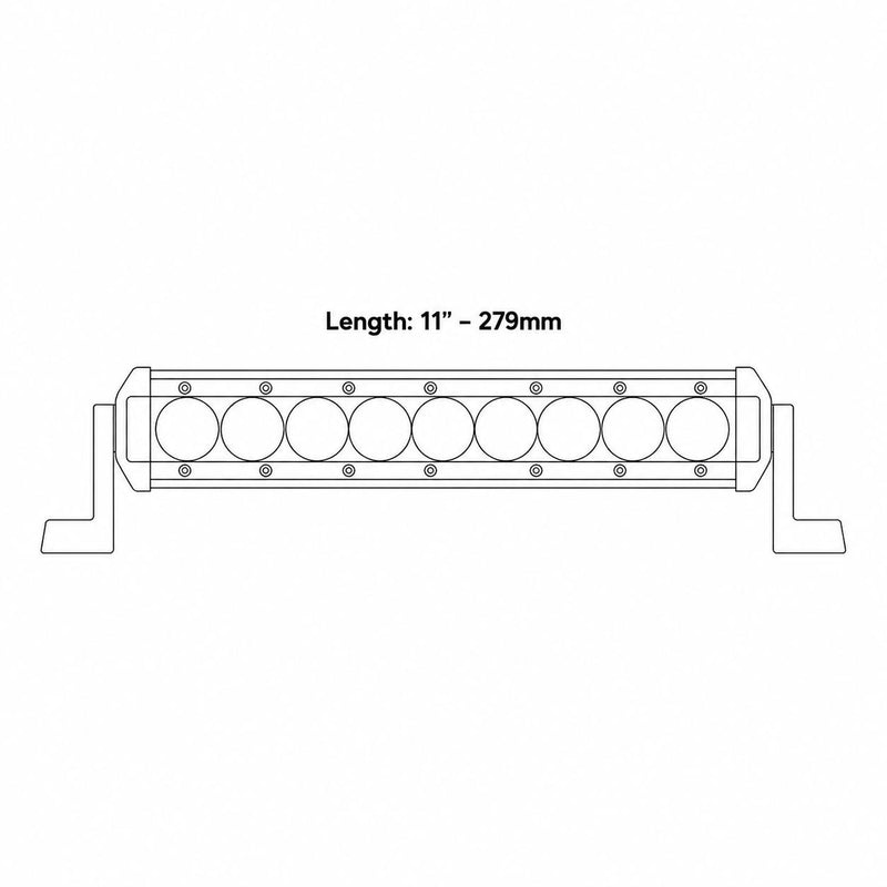 Load image into Gallery viewer, Iluma Light Bar 3W Cree 9 LED Amber/White Bug Light 11" 279mm Length Flood Beam Black