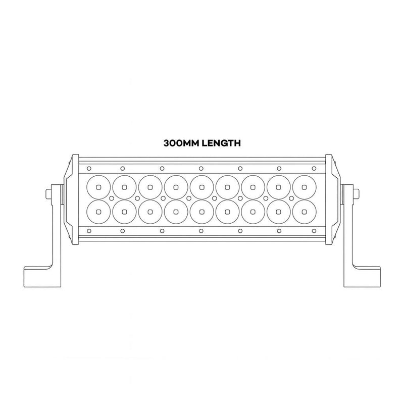 Load image into Gallery viewer, Iluma Light Bar Double Row 3W Cree 24 LED 11.8" 300mm Length Flood Beam Black