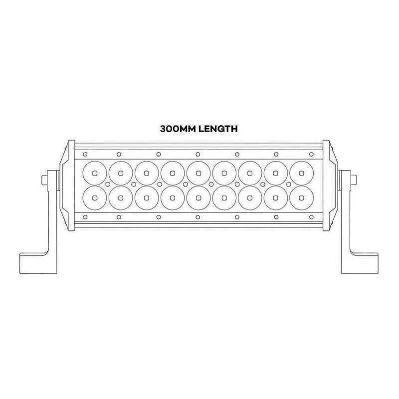 Load image into Gallery viewer, Iluma Light Bar Double Row 3W Cree 24 LED 11.8" 300mm Length Flood Beam Black