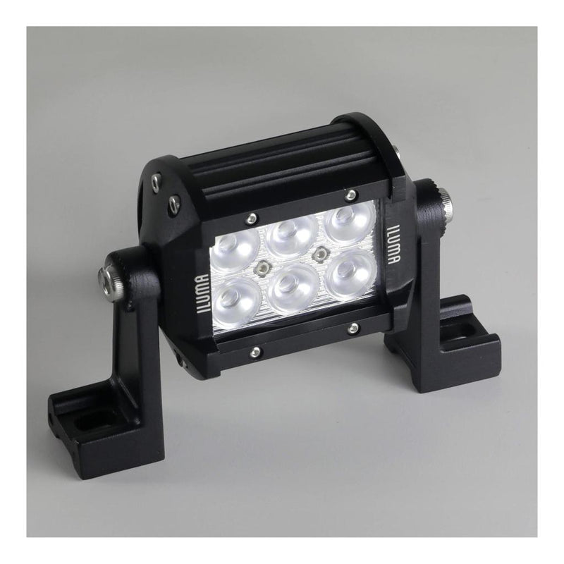 Load image into Gallery viewer, Iluma Light Bar Double Row 3W Cree 6 LED 3.8" 96mm Length Flood Beam Black
