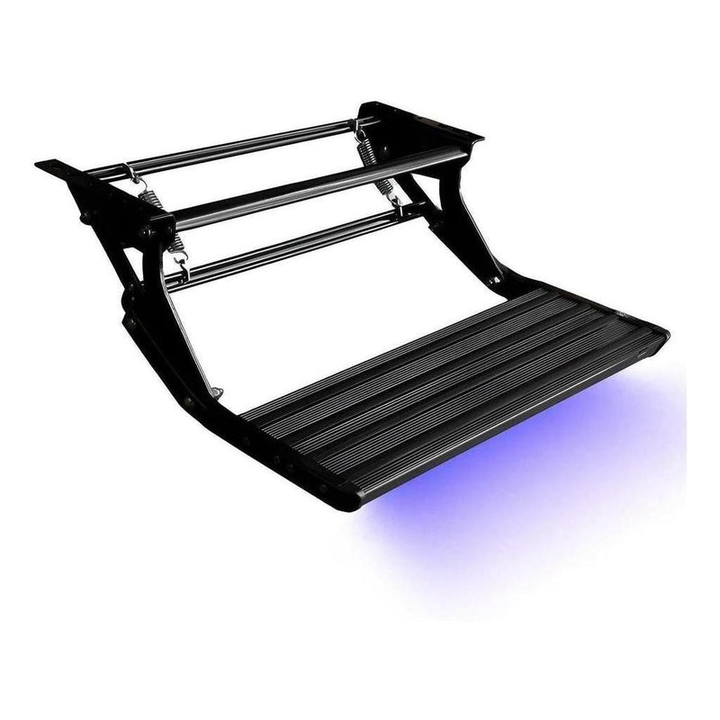 Load image into Gallery viewer, Iluma Single Manual Pull Out Aluminium Step Black With LED Light