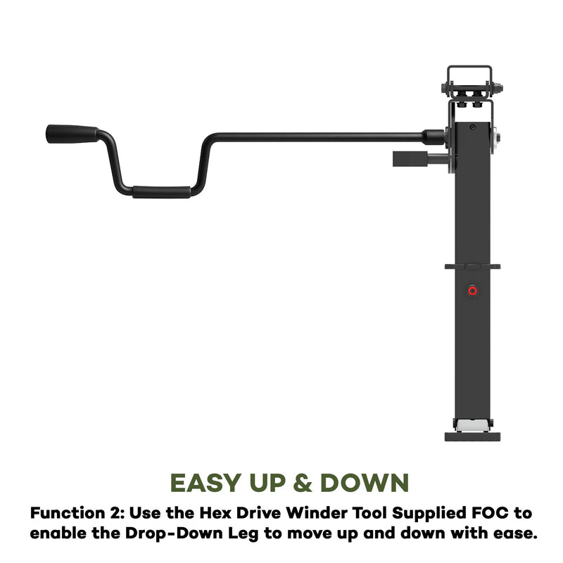 Load image into Gallery viewer, Iluma Telescopic Drop Down Stabilizer leg Corner Steadies 550 - 880mm Black