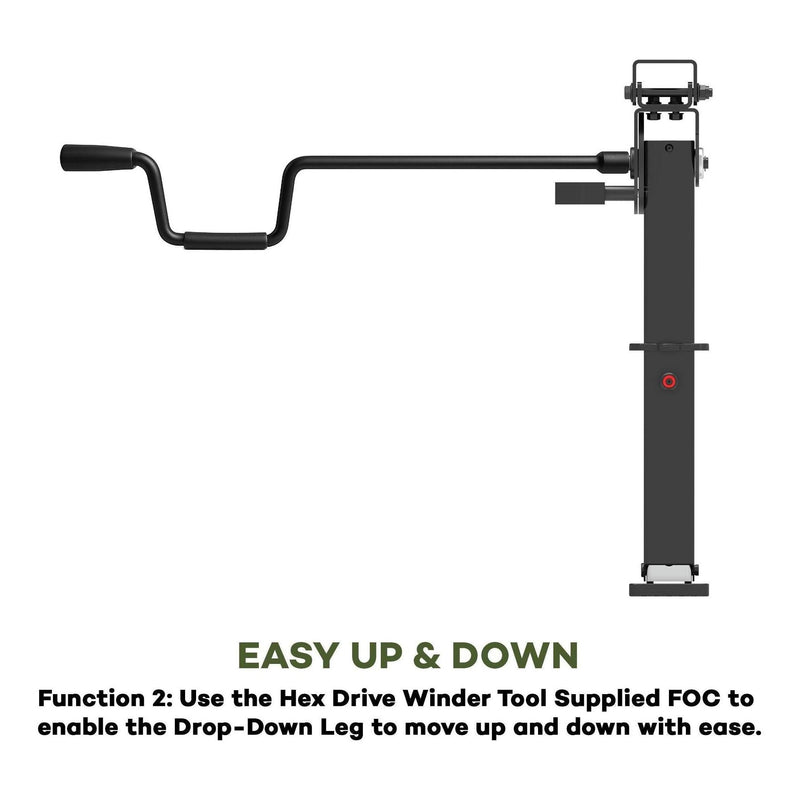 Load image into Gallery viewer, Iluma Telescopic Drop Down Stabilizer leg Corner Steadies 550 - 880mm Black