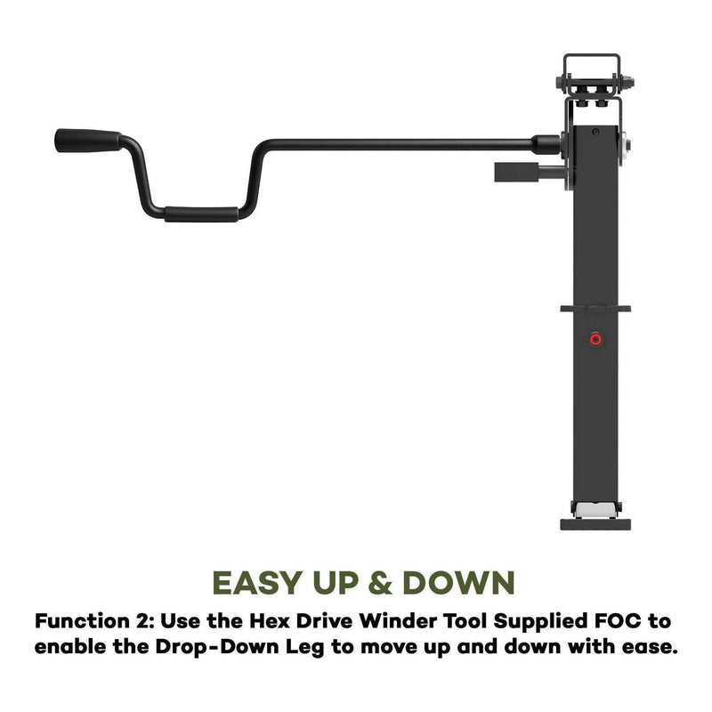 Load image into Gallery viewer, Iluma Telescopic Drop Down Stabilizer leg Corner Steadies 550 - 880mm Black