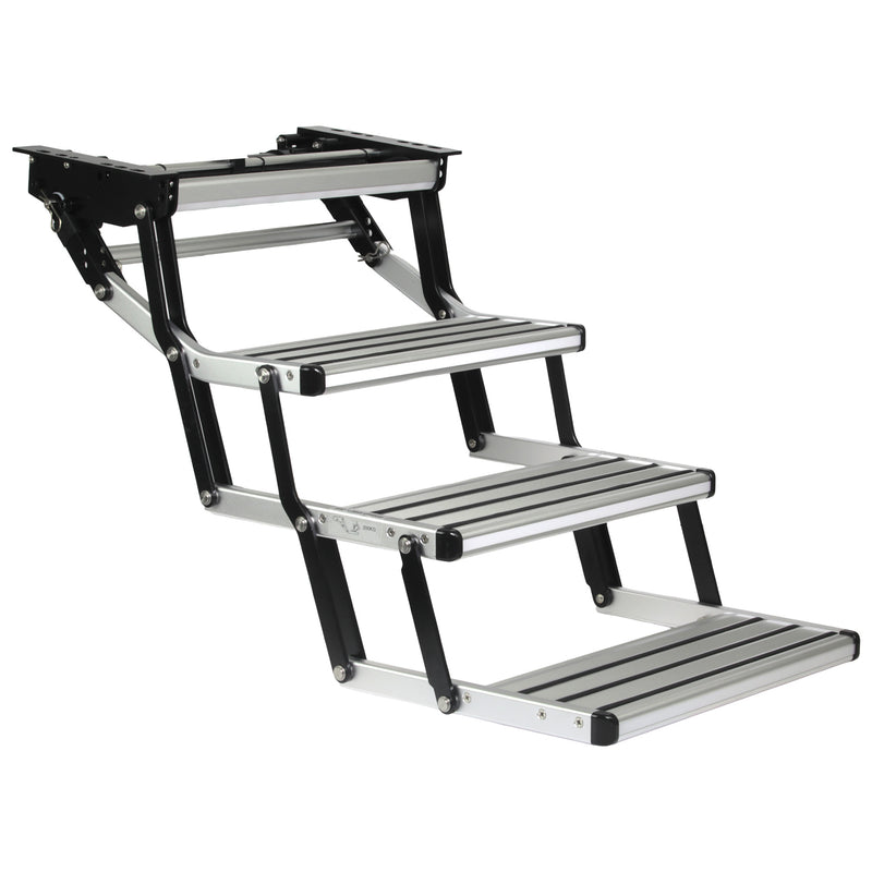 Load image into Gallery viewer, Iluma Triple Electric Aluminium Step Inc Amber LED Light Silver
