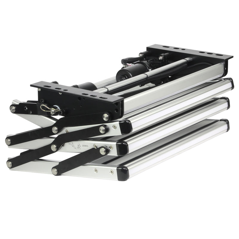 Load image into Gallery viewer, Iluma Triple Electric Aluminium Step Inc Amber LED Light Silver