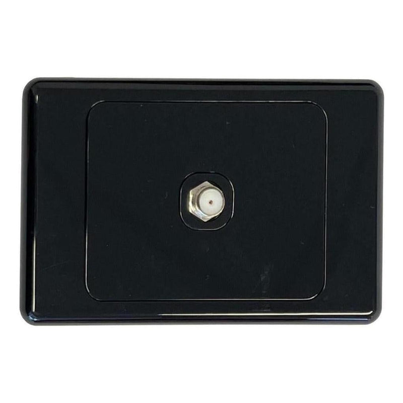 Load image into Gallery viewer, Iluma Wall Plate Single TV Antenna F Type Socket Outlet Black