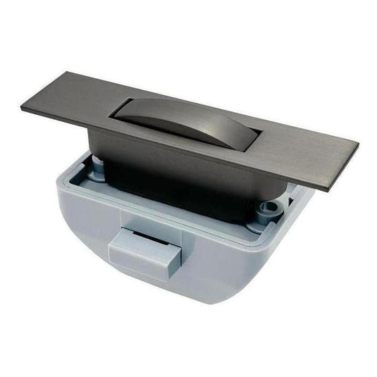 Karina Push Lock Cabinet Handle Gunmetal Grey