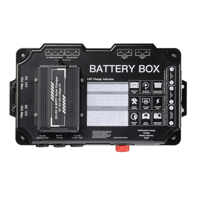 Load image into Gallery viewer, Kong 12V Battery Box Power Station With 25 Amp DC-DC Charger IP66