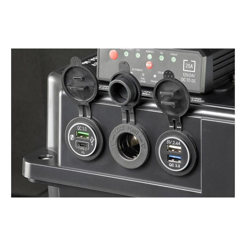 Load image into Gallery viewer, Kong 12V Battery Box Power Station With 25 Amp DC-DC Charger IP66