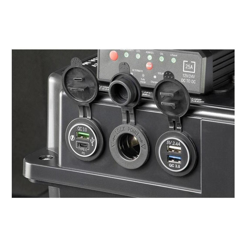 Load image into Gallery viewer, Kong 12V Battery Box Power Station With 25 Amp DC-DC Charger IP66