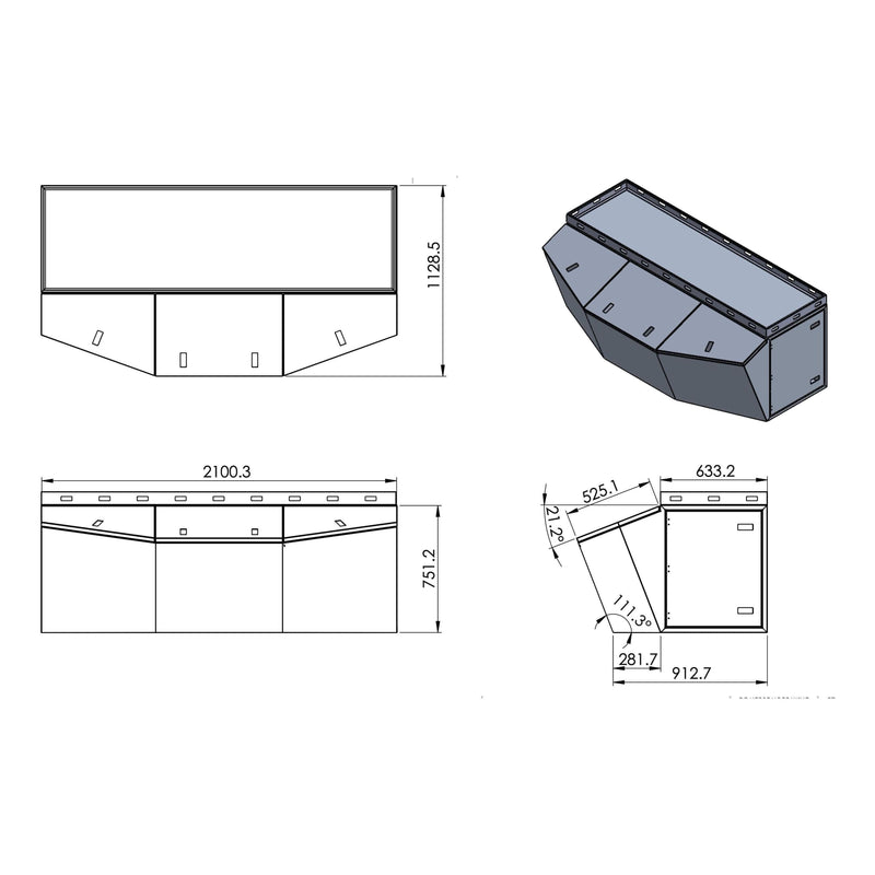 Load image into Gallery viewer, Kong Black Aluminium Monster Tool Box 4 Compartments 2100x1159x830mm