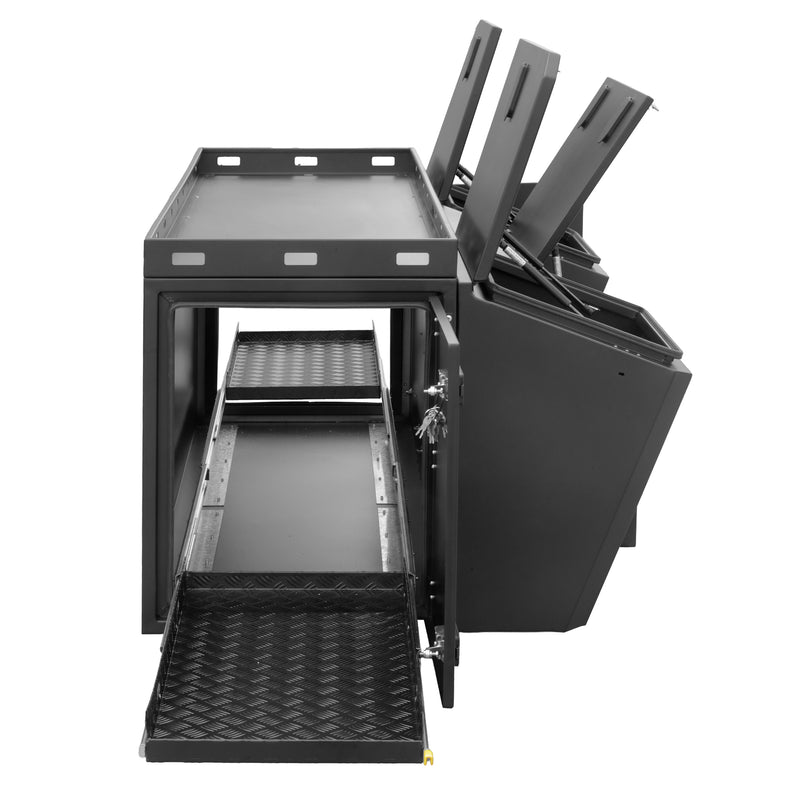 Load image into Gallery viewer, Kong Black Aluminium Tool Box 4 Compartments 2100x1133x755mm