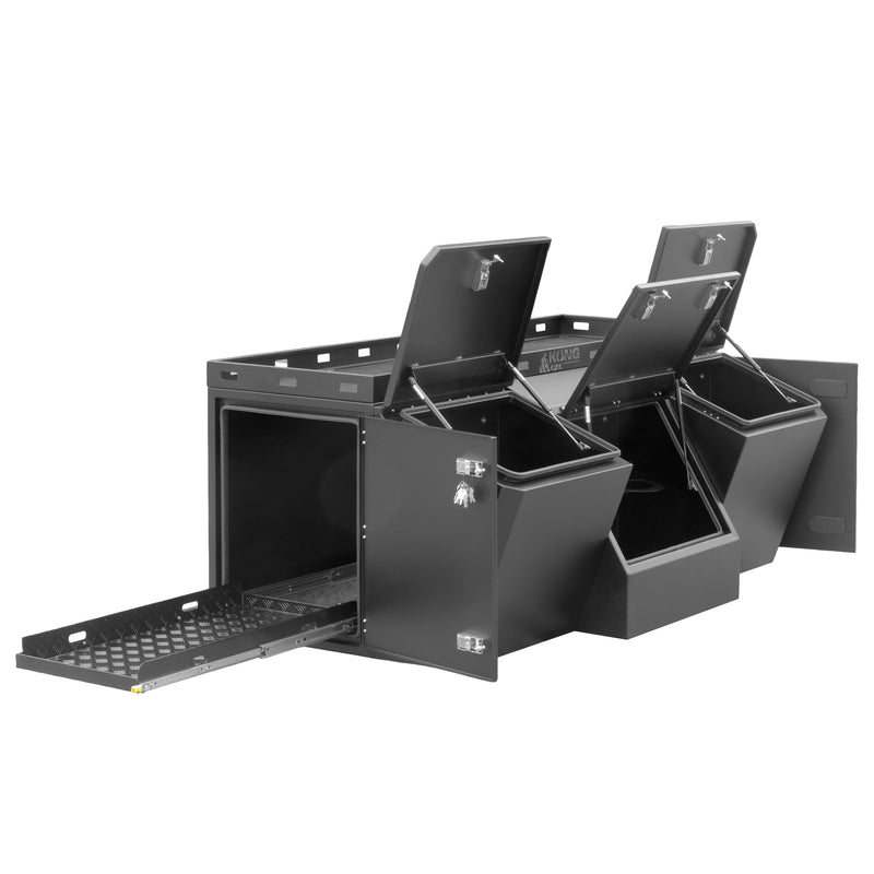 Load image into Gallery viewer, Kong Black Aluminium Tool Box 4 Compartments 2100x1133x755mm