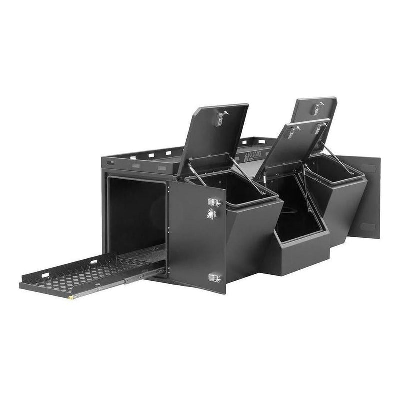 Load image into Gallery viewer, Kong Heavy Duty LH Locking Drawer Slides Stainless Steel 700mm - 120Kgs Pair