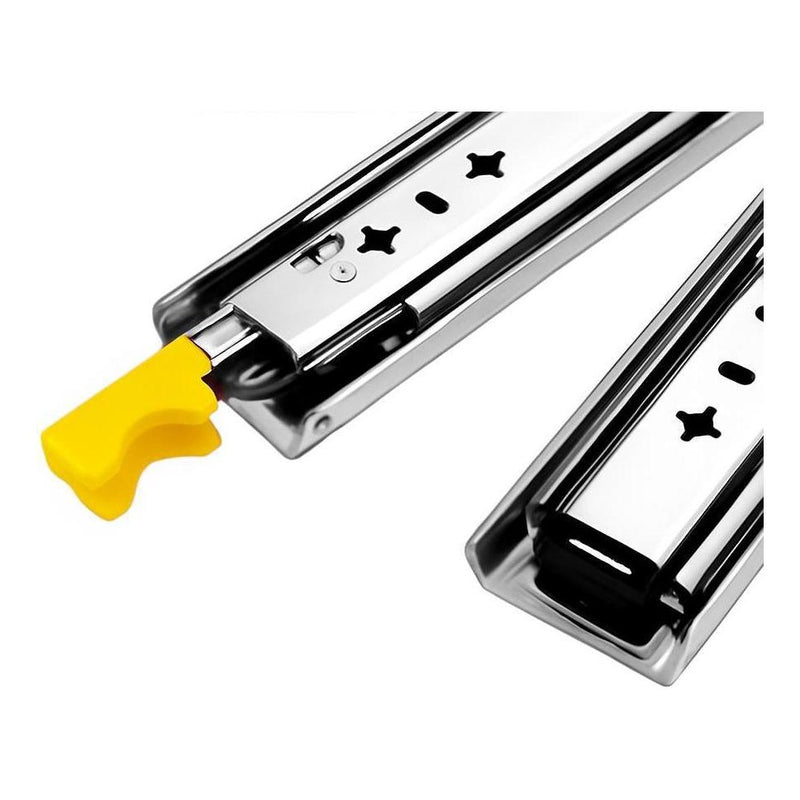 Load image into Gallery viewer, Kong Heavy Duty RH Locking Drawer Slides Stainless Steel 600mm - 120Kgs Pair