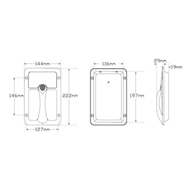 Load image into Gallery viewer, LED Auto lamp Grab Handle Light Black Bargman Style