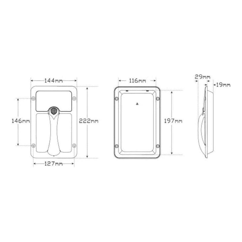 Load image into Gallery viewer, LED Auto lamp Grab Handle Light Black Bargman Style