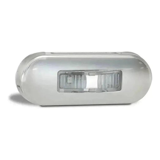 LED Autolamp 12/24V Side Marker Clear Lens Red/Amber LED Stainless Steel Bezel