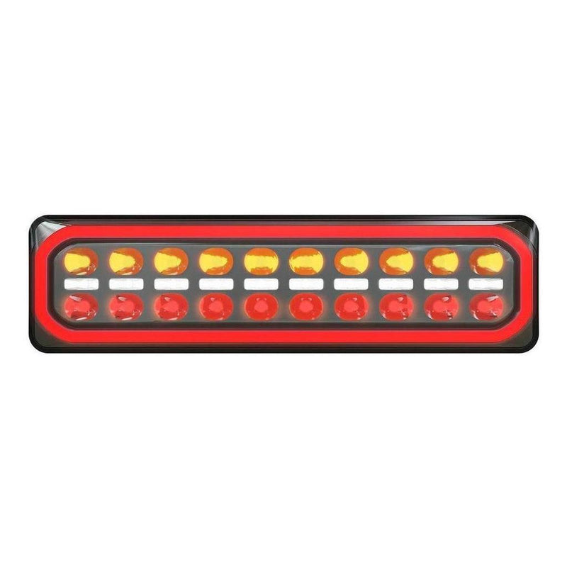Load image into Gallery viewer, LED Autolamp 12/24V Stop/Tail/Ind/Rev Diffused Taillight Twin Blister