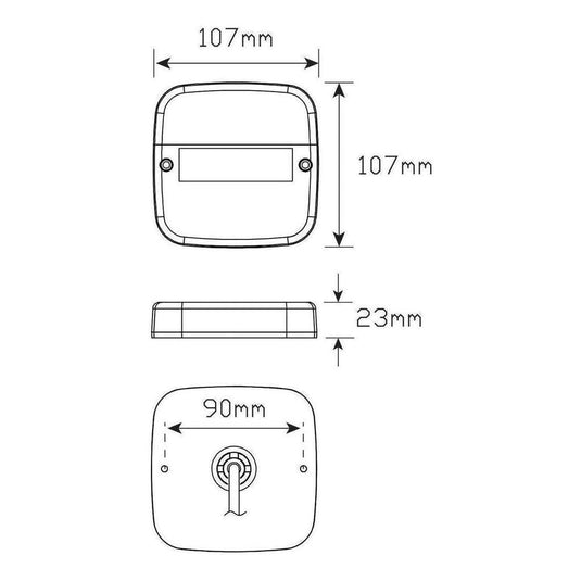 LED Autolamp 12/24V Stop/Tail/Indicator/Reflector LED Taillight