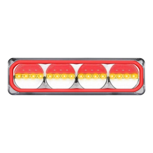 LED Autolamp 12/24V Stop/Tail/Sequential Indicator/Reverse/Reflector Taillight 193x123x26mm